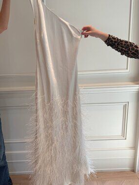 Cult Gaia Gheta one strap feather dress